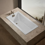 Tea-for-Two® 60" x 32" drop-in Heated BubbleMassage™ air bath