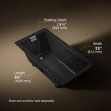 Tea-for-Two® 60" x 32" drop-in/undermount whirlpool bath