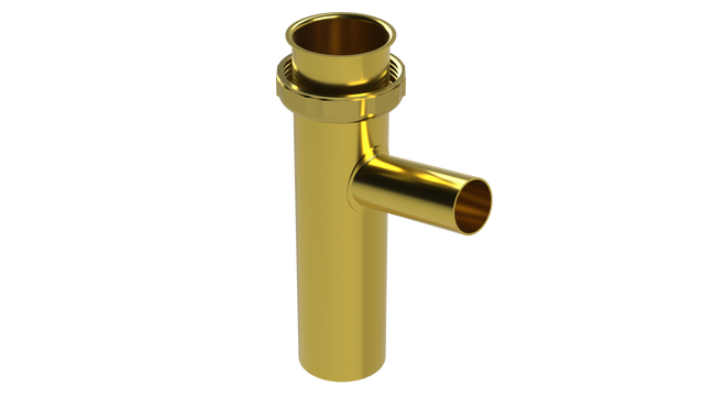 6" 1-1/2" Direct Connect Dishwasher Tailpiece for 3/4" Clamp - 22GA (855-6)