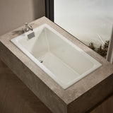 Tea-for-Two® 66" x 36" drop-in/undermount bath