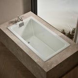 Tea-for-Two® 66" x 36" drop-in/undermount bath