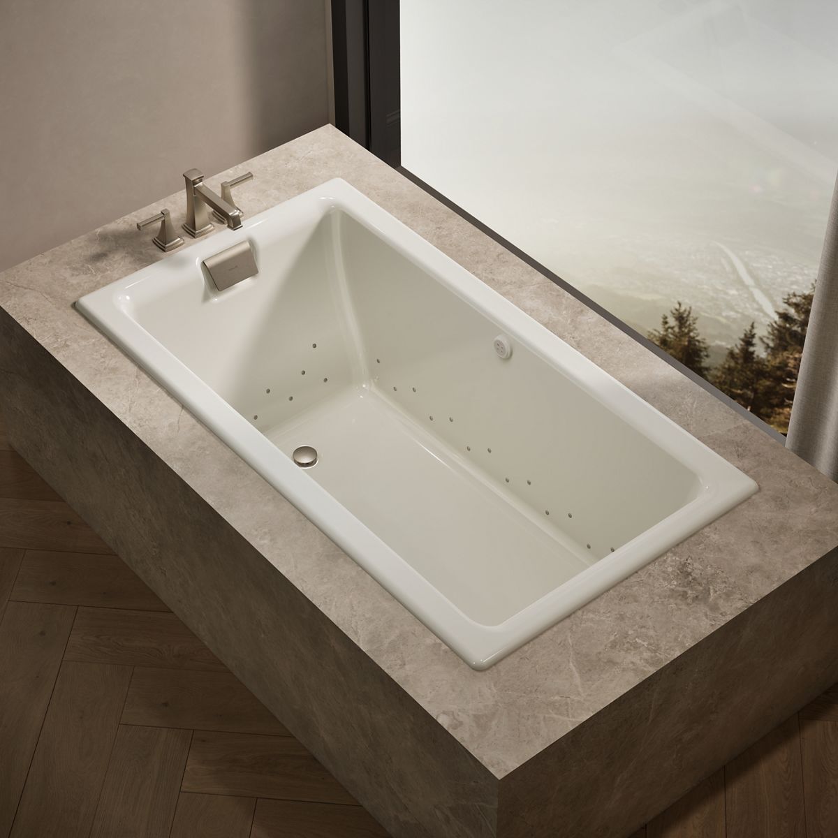 Tea-for-Two® 66" x 36" drop-in Heated BubbleMassage™ air bath