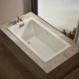 Tea-for-Two® 66" x 36" drop-in Heated BubbleMassage™ air bath