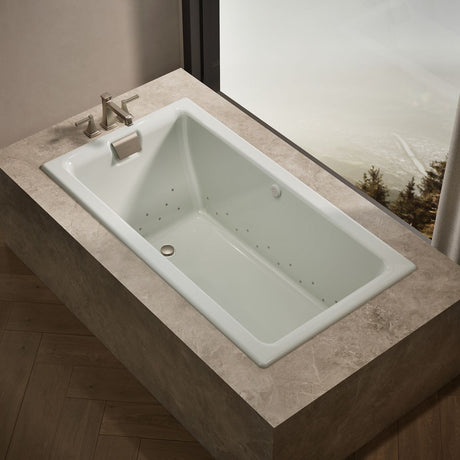 Tea-for-Two® 66" x 36" drop-in Heated BubbleMassage™ air bath