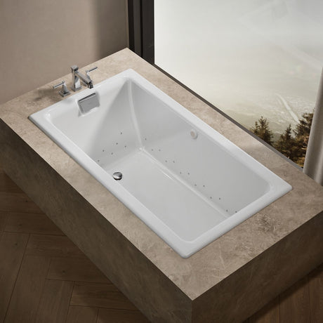 Tea-for-Two® 66" x 36" drop-in Heated BubbleMassage™ air bath