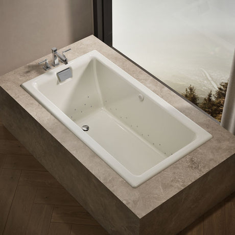 Tea-for-Two® 66" x 36" drop-in Heated BubbleMassage™ air bath