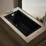 Tea-for-Two® 66" x 36" drop-in/undermount whirlpool bath