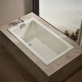Tea-for-Two® 66" x 36" drop-in/undermount whirlpool bath
