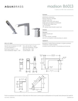 3-piece deckmount tub filler with handshower