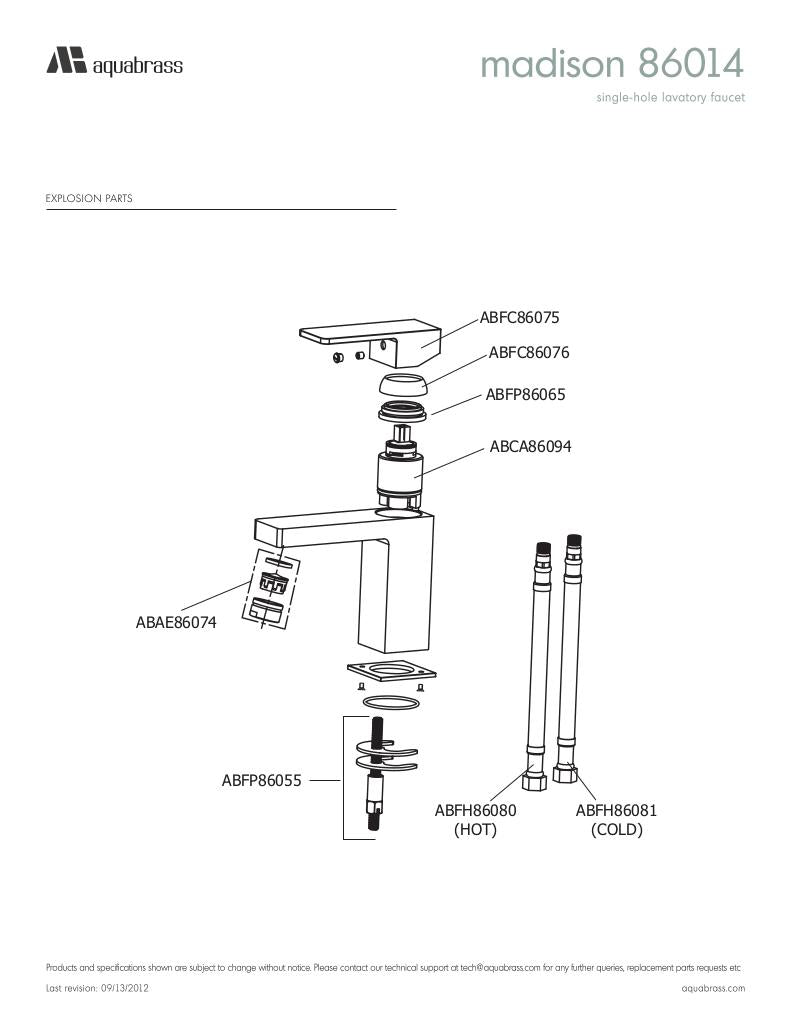 Single-hole lavatory faucet