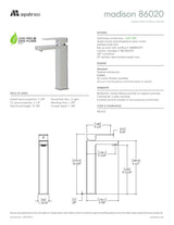 Tall single-hole lavatory faucet
