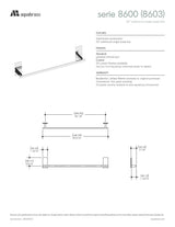 24" wallmount single towel bar