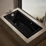 Tea-for-Two® 71-3/4" x 36" drop-in Heated BubbleMassage™ air bath