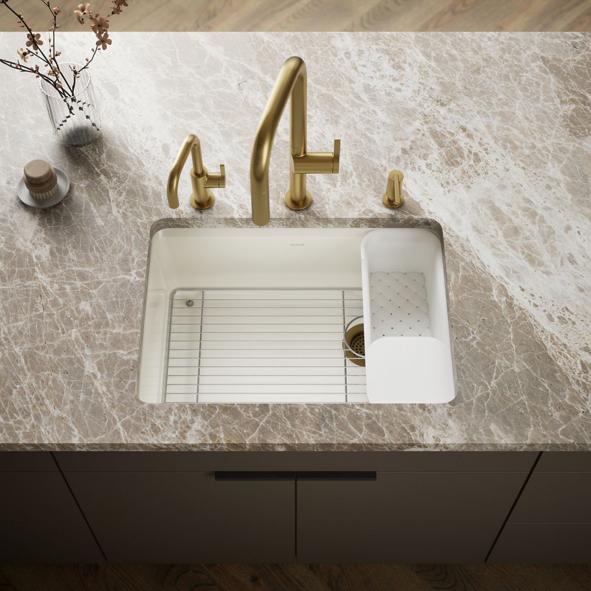 Riverby® 27" undermount single-bowl workstation kitchen sink
