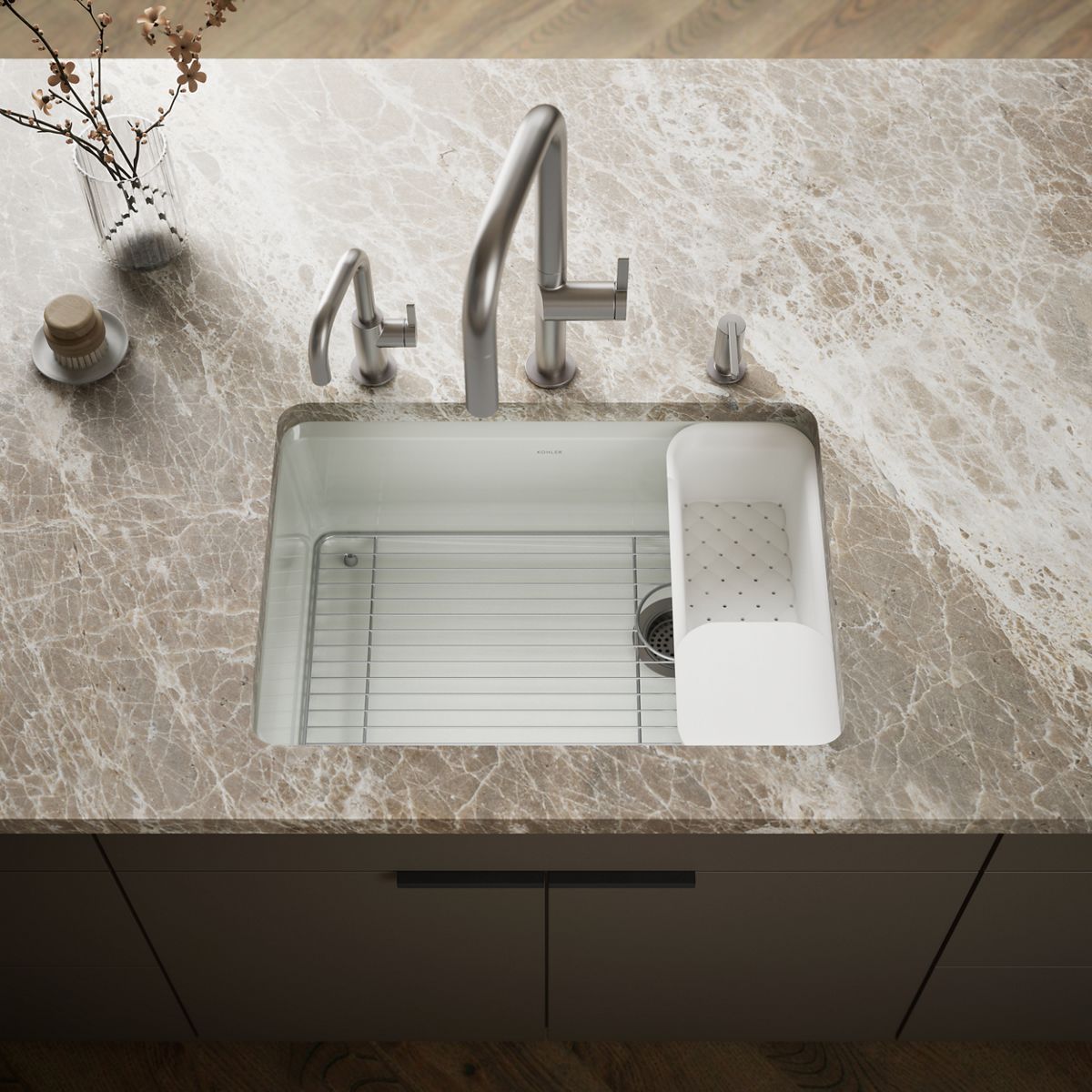 Riverby® 27" undermount single-bowl workstation kitchen sink