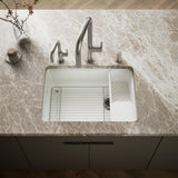 Riverby® 27" undermount single-bowl workstation kitchen sink