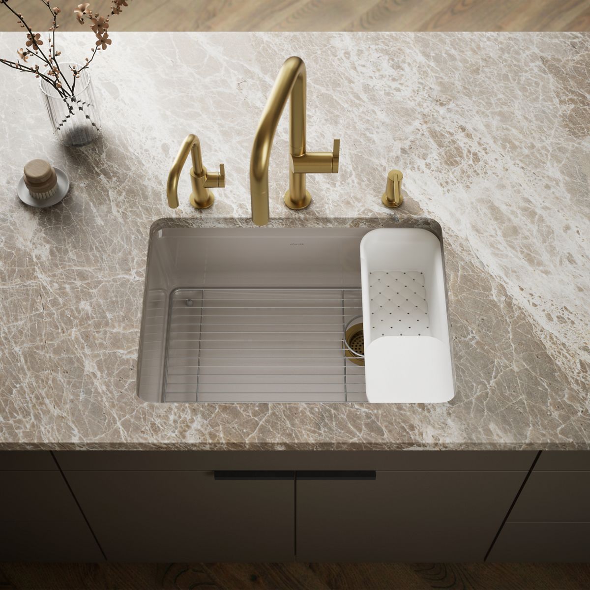 Riverby® 27" undermount single-bowl workstation kitchen sink