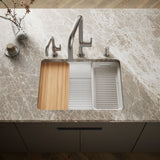 Riverby® 27" undermount single-bowl workstation kitchen sink