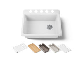 Riverby® 27" undermount single-bowl workstation kitchen sink