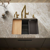 Riverby® 27" undermount single-bowl workstation kitchen sink