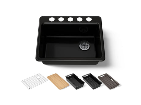 Riverby® 27" undermount single-bowl workstation kitchen sink