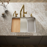 Riverby® 27" undermount single-bowl workstation kitchen sink