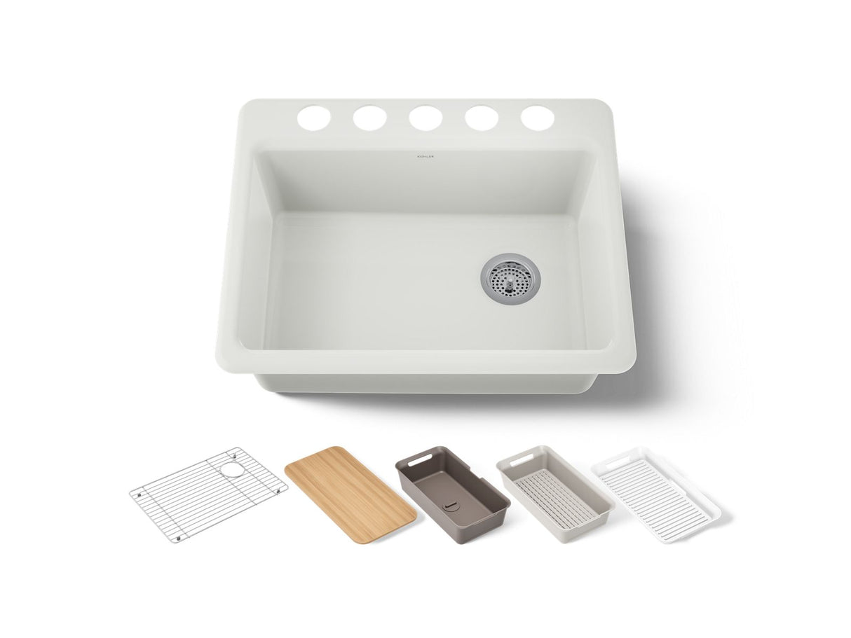 Riverby® 27" undermount single-bowl workstation kitchen sink