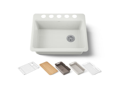 Riverby® 27" undermount single-bowl workstation kitchen sink