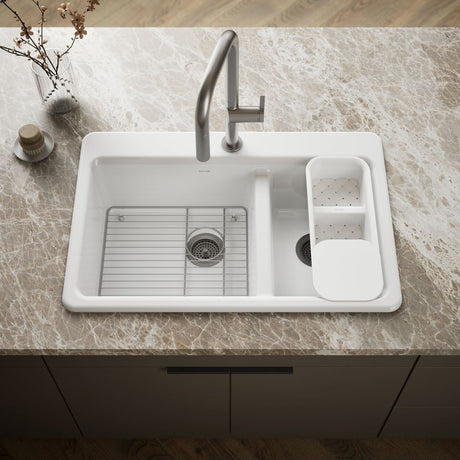 Riverby® 33" top-mount double-bowl workstation kitchen sink
