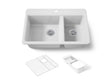 Riverby® 33" top-mount double-bowl workstation kitchen sink