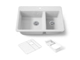 Riverby® 33" top-mount double-bowl workstation kitchen sink