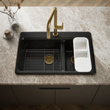 Riverby® 33" top-mount double-bowl workstation kitchen sink