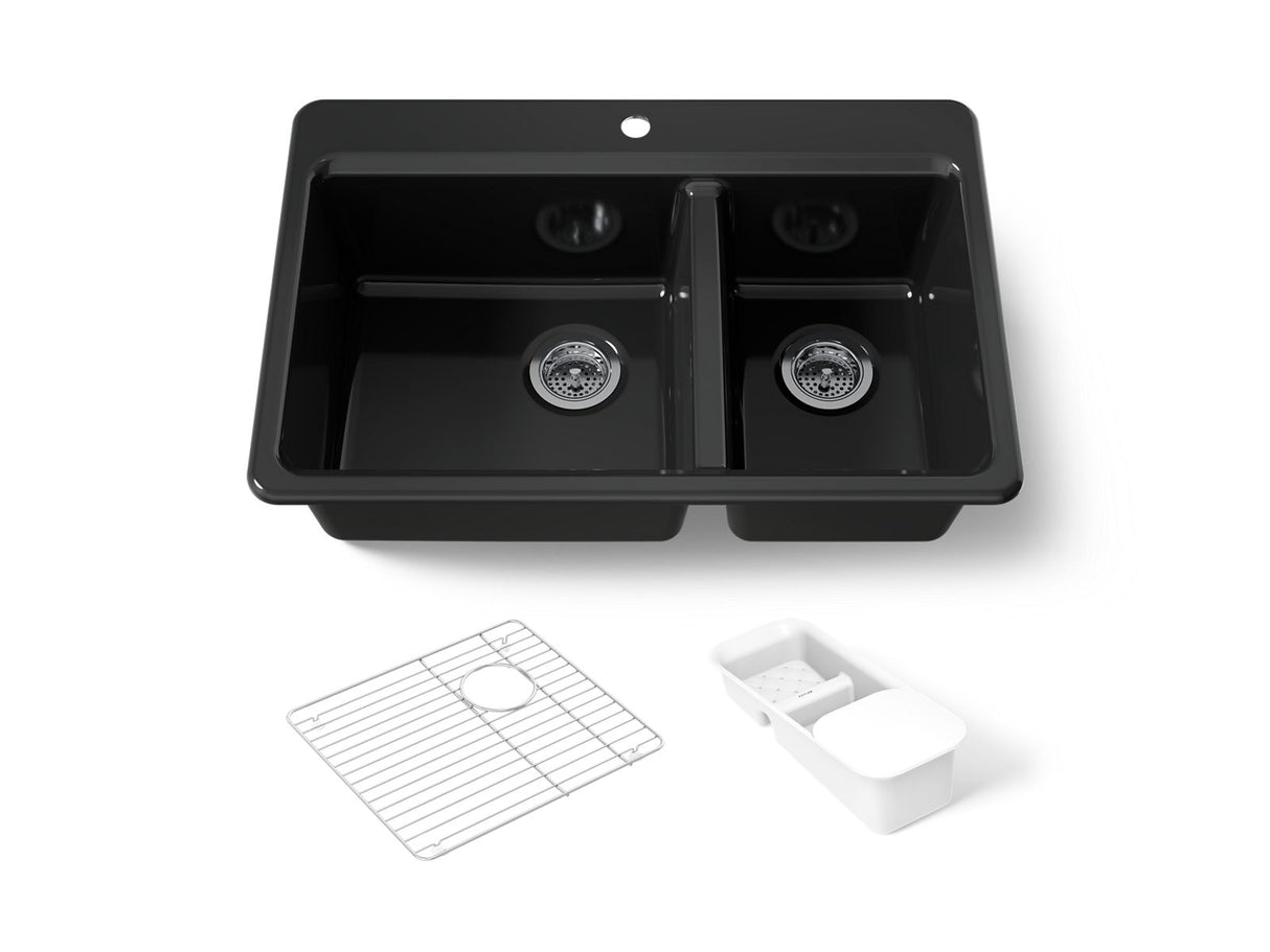 Riverby® 33" top-mount double-bowl workstation kitchen sink