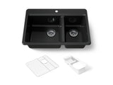 Riverby® 33" top-mount double-bowl workstation kitchen sink