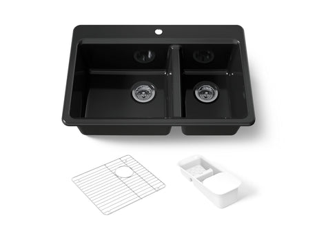 Riverby® 33" top-mount double-bowl workstation kitchen sink