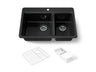 Riverby® 33" top-mount double-bowl workstation kitchen sink