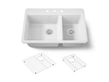Riverby® 33" top-mount double-bowl kitchen sink