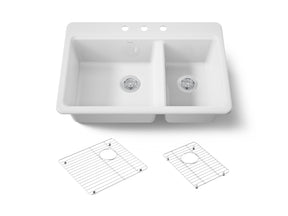 Riverby® 33" top-mount double-bowl kitchen sink