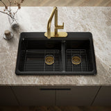 Riverby® 33" top-mount double-bowl kitchen sink