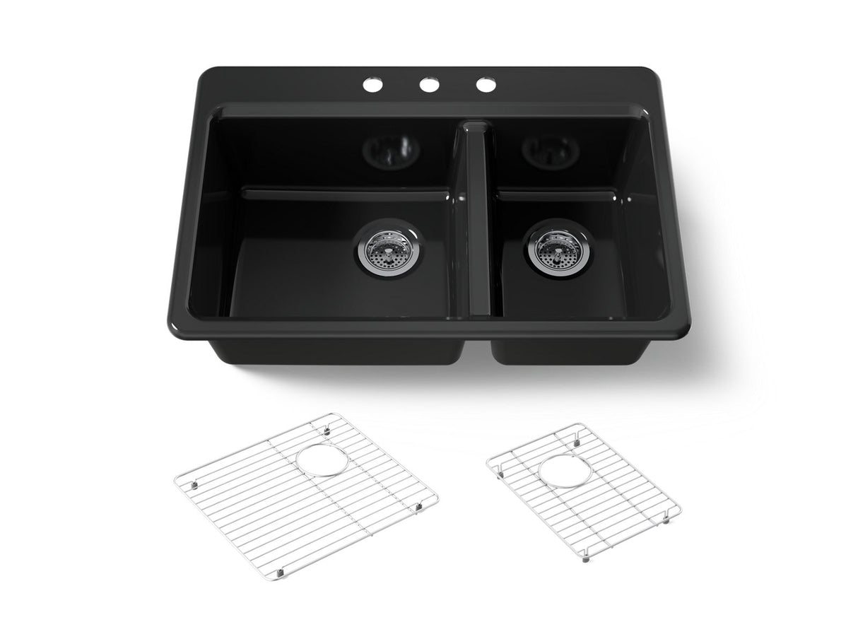 Riverby® 33" top-mount double-bowl kitchen sink