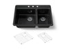 Riverby® 33" top-mount double-bowl kitchen sink