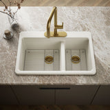 Riverby® 33" top-mount double-bowl kitchen sink