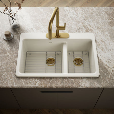 Riverby® 33" top-mount double-bowl kitchen sink