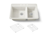 Riverby® 33" top-mount double-bowl kitchen sink
