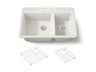 Riverby® 33" top-mount double-bowl kitchen sink