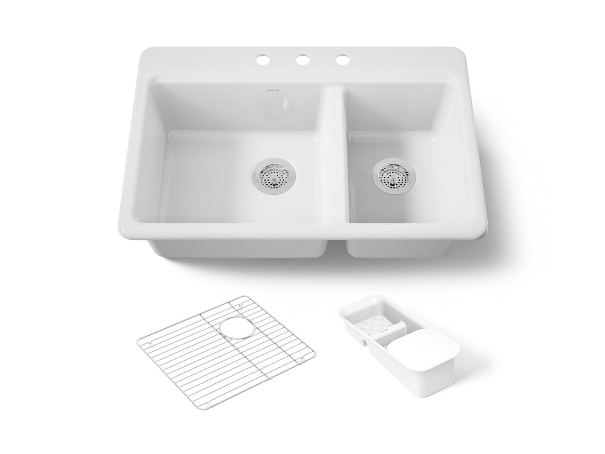 Riverby® 33" top-mount double-bowl workstation kitchen sink