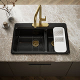 Riverby® 33" top-mount double-bowl workstation kitchen sink