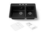 Riverby® 33" top-mount double-bowl workstation kitchen sink