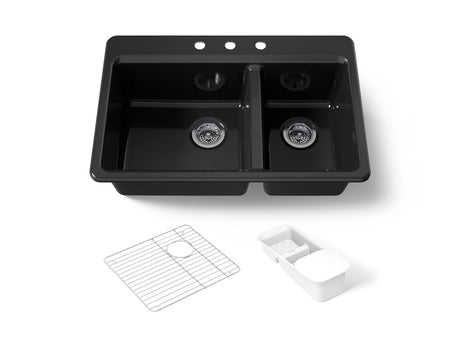 Riverby® 33" top-mount double-bowl workstation kitchen sink