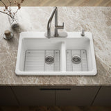 Riverby® 33" top-mount double-bowl kitchen sink